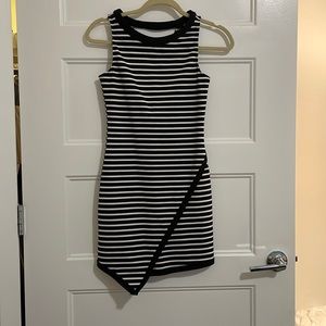 JACK XS black and white striped dress
